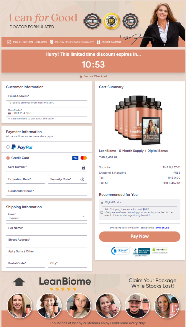 Leanbiome Official Website Secure Order Page